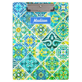 Mexicaanse aqua mint Siciliaanse mediterrane tegel Klembord