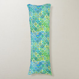 Mexicaanse aqua mint Siciliaanse mediterrane tegel Lichaamskussen