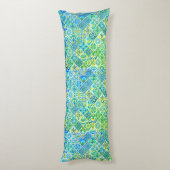 Mexicaanse aqua mint Siciliaanse mediterrane tegel Lichaamskussen (Achterkant (Verticaal))