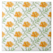 Mexicaanse Aster Zwavel kosmos oranje witte kunst Tegeltje (Voorkant)