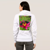 Mexicaanse asterbloem met een Doris Longwing  Hoodie (Achterkant volledig)