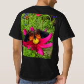 Mexicaanse asterbloem met een Doris Longwing-vlind T-shirt (Achterkant)