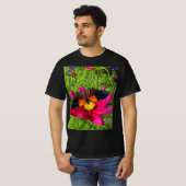 Mexicaanse asterbloem met een Doris Longwing-vlind T-shirt (Voorkant volledig)