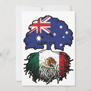 Mexicaanse Australische Australië - boomstammen Kaart