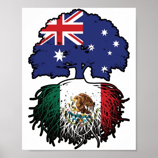 Mexicaanse Australische Australië - boomstammen Poster (Voorkant)