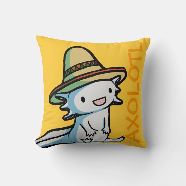 Mexicaanse Axolotl Pillow Kussen (Voorkant)