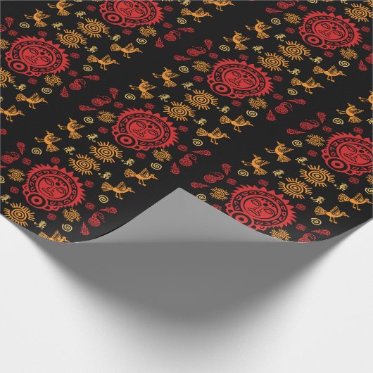 Mexicaanse Aztec Art Home Decor Cadeaupapier (Hoek)