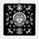 Mexicaanse Aztec Art Home Decor Keramisch Ornament (Achterkant)