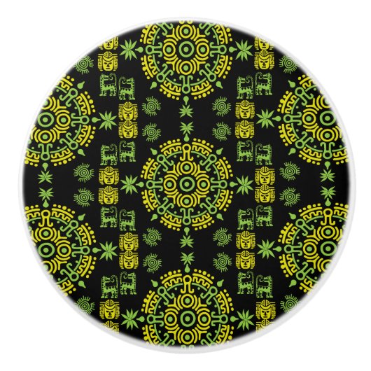 Mexicaanse Aztec Art Home Decor Keramische Knop (Voorkant)