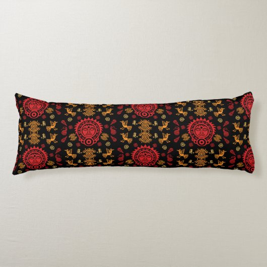 Mexicaanse Aztec Art Home Decor Lichaamskussen (Voorkant)