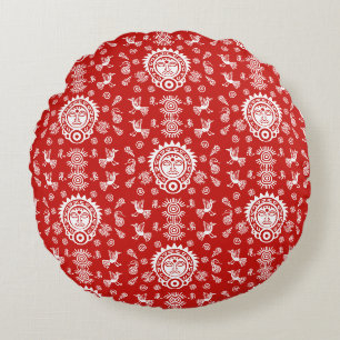 Mexicaanse Aztec Art Home Decor Rond Kussen
