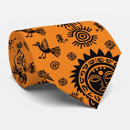 Mexicaanse Aztec Art Home Decor Stropdas (Opgerold)