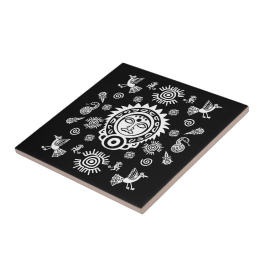 Mexicaanse Aztec Art Home Decor Tegeltje (Zijkant)