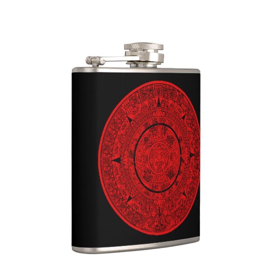 Mexicaanse Aztec Sun Stone Mayakalender 2 Heupfles (Rechts)