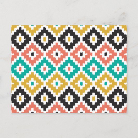 Mexicaanse Aztec - tribale printer Ikat Diamond Pa Briefkaart (Voorkant)