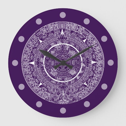 Mexicaanse Azteekse Zonnesteen Maya Kalender 3 Grote Klok (Voorkant)