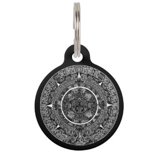 Mexicaanse Azteekse Zonsteen Mayakalender 3 Huisdierpenning