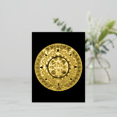 Mexicaanse Azteekse Zonsteen Mayan Kalender 1 Folie Feestdagen Briefkaart (Staand Voorkant)