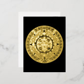 Mexicaanse Azteekse Zonsteen Mayan Kalender 1 Folie Feestdagen Briefkaart (Voorkant / Achterkant)