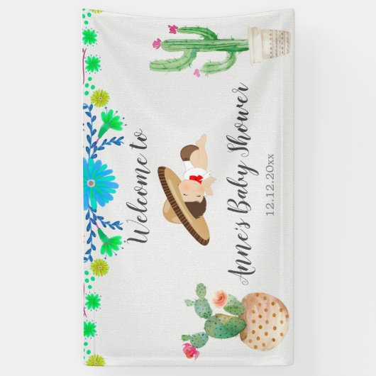 Mexicaanse Baby Muchacho Baby shower Banner (Verticaal)