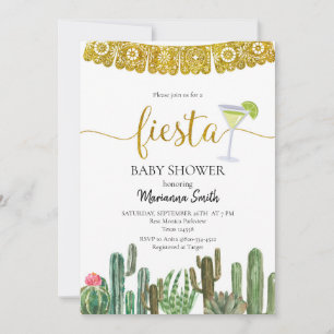 Mexicaanse Baby shower Cactus Fiesta Kaart