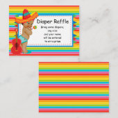 Mexicaanse Baby shower Luier Raffle Insert Informatiekaartje (Voorkant / Achterkant)