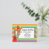 Mexicaanse Baby shower Luier Raffle Insert Informatiekaartje (Staand voorkant)