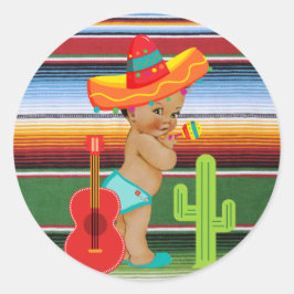 Mexicaanse Baby shower sticker met  Baby