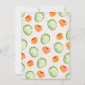 Mexicaanse baby shower waterverf cactus uitnodigin kaart (Achterkant)