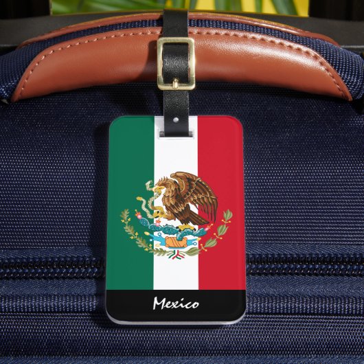 Mexicaanse Bagagelabels, Mexicaanse vlag Bagagelabel (Voorkant Insitu 2)