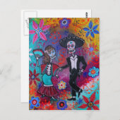 Mexicaanse Bailar Mariachi Dansende Paar naar geva Briefkaart (Voorkant / Achterkant)