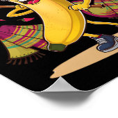 Mexicaanse banaan spelen honkbal grappig Cinco de Poster (Hoek)
