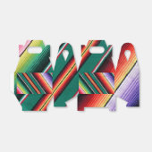 Mexicaanse band met kleurrijke streep bedankdoosjes (Uitgevouwen)