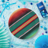 Mexicaanse band met kleurrijke streep papieren bordje (Feest)