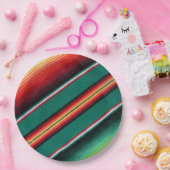 Mexicaanse band met kleurrijke streep papieren bordje (Feest)
