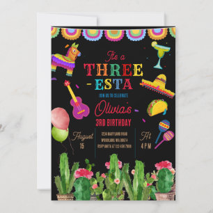 Mexicaanse Banner Fiesta Drie-Esta Meisje Verjaard Kaart