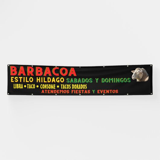 Mexicaanse barbecue  spandoek (Horizontaal)