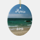 Mexicaanse Beach Vista; Mexico Souvenir Keramisch Ornament (Rechts)