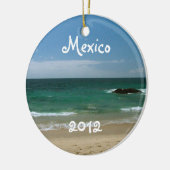 Mexicaanse Beach Vista; Mexico Souvenir Keramisch Ornament (Links)