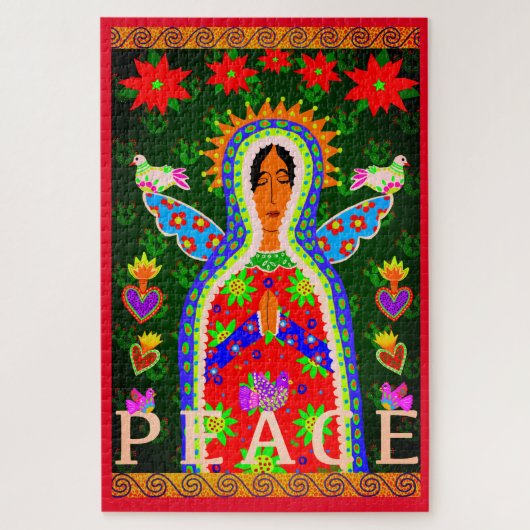 Mexicaanse biddende vredesengel 1014 stuk moeilijk legpuzzel (Verticaal)