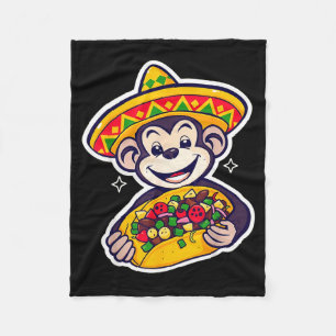 Mexicaanse bigfoot hoed taco el squatcho plezier fleece deken
