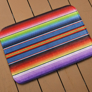 Mexicaanse Blanket Stripes Colorful Rainbow Serape Badmat