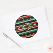 Mexicaanse blanket Traditionele Spaanse Fiesta Ser Ronde Sticker (Envelop)