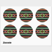 Mexicaanse blanket Traditionele Spaanse Fiesta Ser Ronde Sticker (Vel)