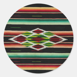 Mexicaanse blanket Traditionele Spaanse Fiesta Ser Ronde Sticker