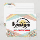 Mexicaanse blauwe maïs kookboek receptenkaart briefkaart (Voorkant / Achterkant)