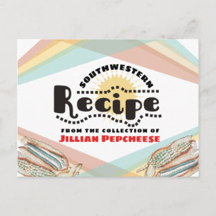 Mexicaanse blauwe maïs kookboek receptenkaart briefkaart