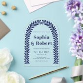 Mexicaanse Blauwe Talavera bruiloft Acryl Uitnodigingen (Insitu (Huwelijk))