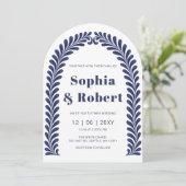 Mexicaanse Blauwe Talavera bruiloft Kaart (Staand voorkant)