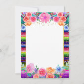 Mexicaanse bloem Fiesta Birthday Party Kaart (Achterkant)